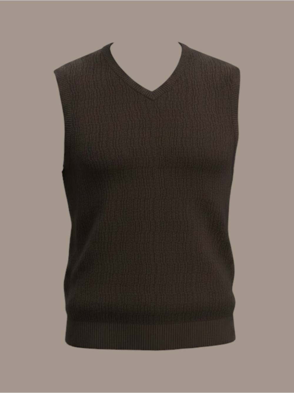 Perry Ellis Men’s Dark Maroon Sweater Vest XXL V-Neck Cotton Blend